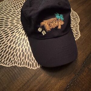 Tonga Room Black Cap with Embroidered Design